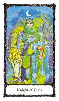 the Knight of Cups from the Sacred Rose Tarot