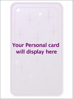 Your Personal card will display here.