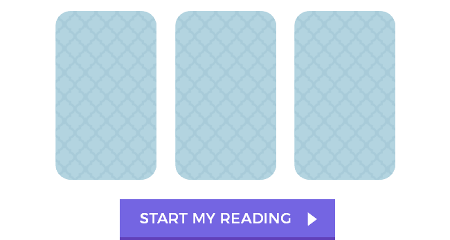 An image of three tarot cards representing a free tarot reading from Tarot.com