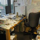 dirty office desk