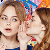 women telling secrets