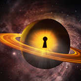 Saturn with keyhole