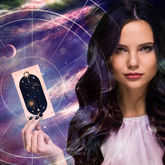 tarot hand in space
