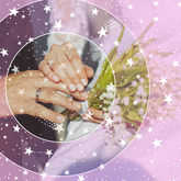 two hearts over an astrology chart