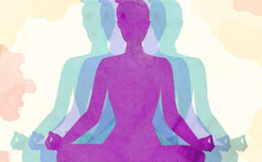 Person meditating in lotus position