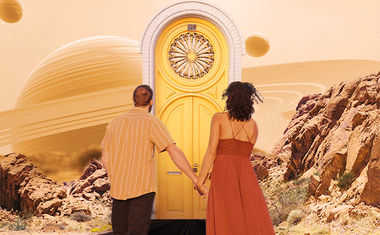 couple in doorway