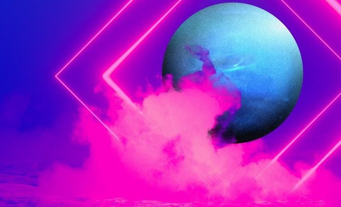 neon neptune with fog