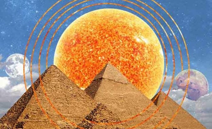 Sun over pyramids