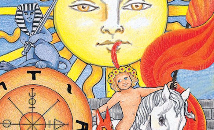 Images from the Rider Waite Tarot represent The Magician, The Wheel, and The Sun birth cards.