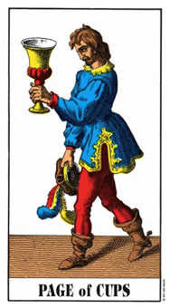 Page of Cups Tarot card in Swiss (1JJ) Tarot deck