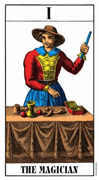 The Magician Tarot card in Swiss (1JJ) deck