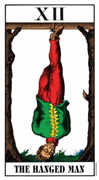 The Hanged Man Tarot card in Swiss (1JJ) Tarot deck