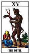 The Devil Tarot card in Swiss (1JJ) deck