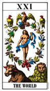 The World Tarot card in Swiss (1JJ) Tarot deck