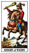 Knight of Wands Tarot card in Swiss (1JJ) Tarot deck