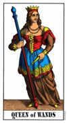 Queen of Wands Tarot card in Swiss (1JJ) Tarot deck