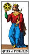Queen of Coins Tarot card in Swiss (1JJ) deck