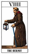 The Hermit Tarot card in Swiss (1JJ) deck