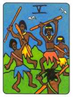 african - Five of Wands