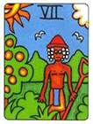 african - Seven of Pentacles
