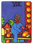 african - Eight of Pentacles