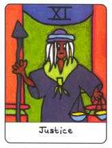 Justice Tarot card in African Tarot Tarot deck
