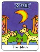 The Moon Tarot card in African Tarot Tarot deck