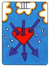 Three of Swords Tarot card in African Tarot Tarot deck