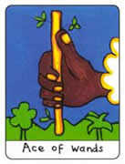 Ace of Wands Tarot card in African Tarot Tarot deck