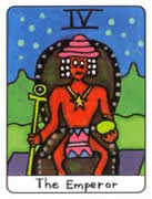 The Emperor Tarot card in African Tarot deck