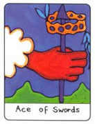 Ace of Swords Tarot card in African Tarot deck