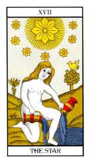 The Star Tarot card in Angel Tarot Tarot deck