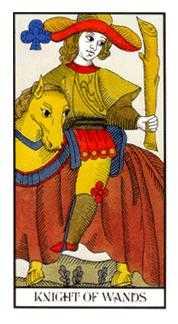 Knight of Wands Tarot card in Angel Tarot Tarot deck