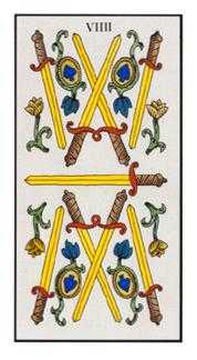 Nine of Swords Tarot card in Angel Tarot Tarot deck