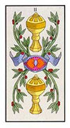 Two of Cups Tarot card in Angel Tarot Tarot deck