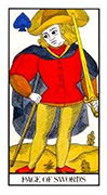 Page of Swords Tarot card in Angel Tarot Tarot deck