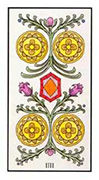Four of Pentacles Tarot card in Angel Tarot deck