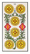 Six of Pentacles Tarot card in Angel Tarot Tarot deck