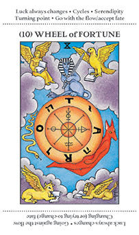 Wheel of Fortune Tarot card in Apprentice Tarot deck