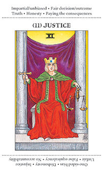 Justice Tarot card in Apprentice Tarot deck