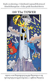 The Tower Tarot card in Apprentice Tarot deck