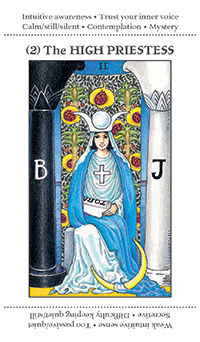The High Priestess Tarot card in Apprentice Tarot deck