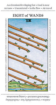 Eight of Wands Tarot card in Apprentice Tarot deck