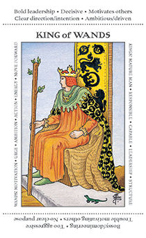 King of Wands Tarot card in Apprentice Tarot deck