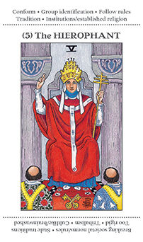 The Hierophant Tarot card in Apprentice Tarot deck