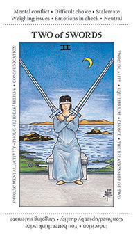 Two of Swords Tarot card in Apprentice Tarot deck