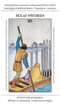 Six of Swords Tarot card in Apprentice Tarot deck