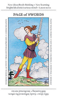 Page of Swords Tarot card in Apprentice Tarot deck