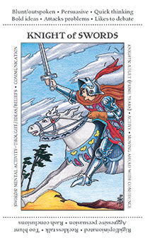 Knight of Swords Tarot card in Apprentice Tarot deck