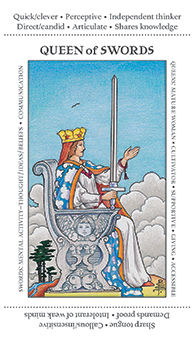 Queen of Swords Tarot card in Apprentice Tarot deck